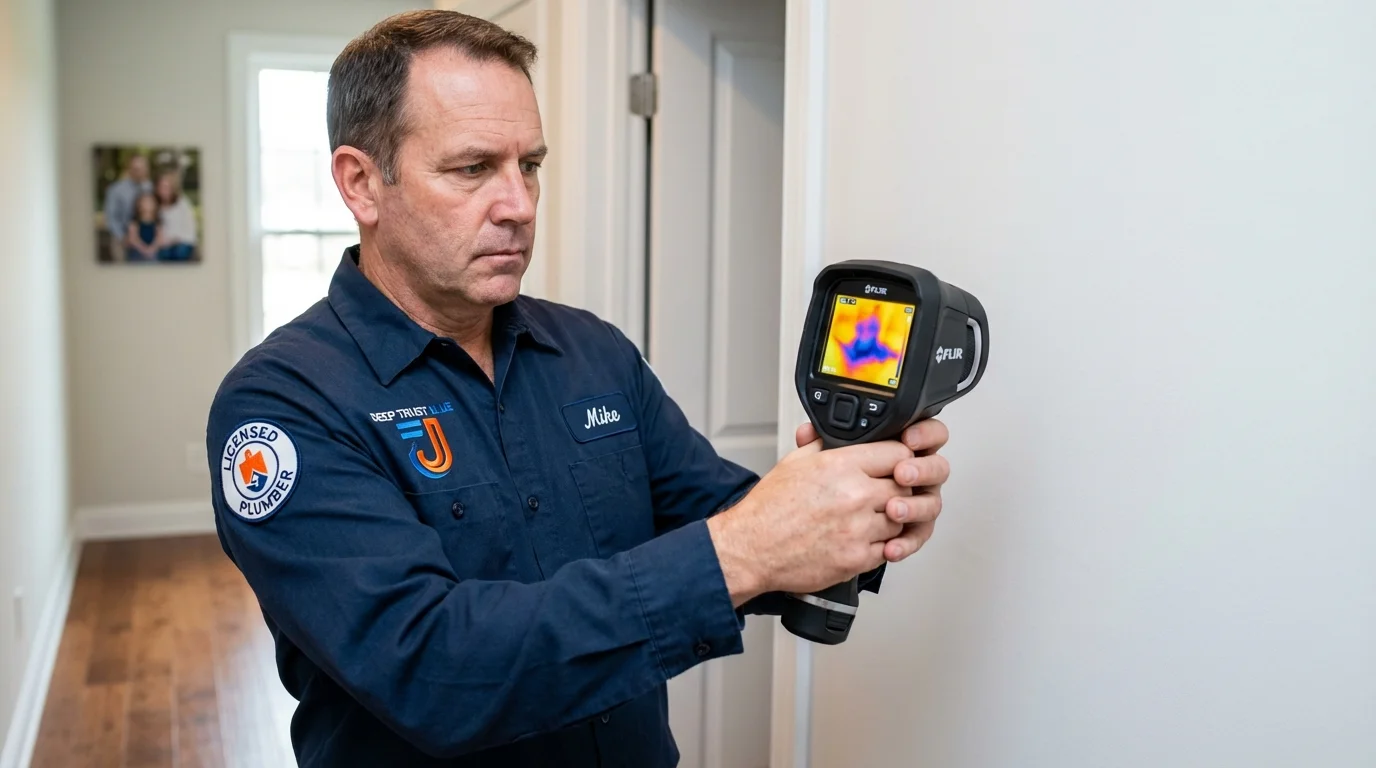 Thermal imaging leak detection by Johns Plumbing LLC in Mattituck